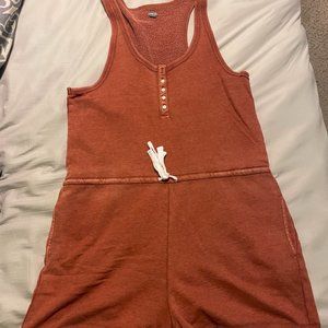 Aerie Burnt Orange Sweat Romper